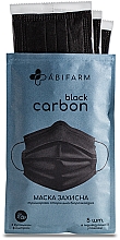 Maska ochronna z filtrem węglowym, 3-warstwowa, czarna - Abifarm Black Carbon — Zdjęcie N7
