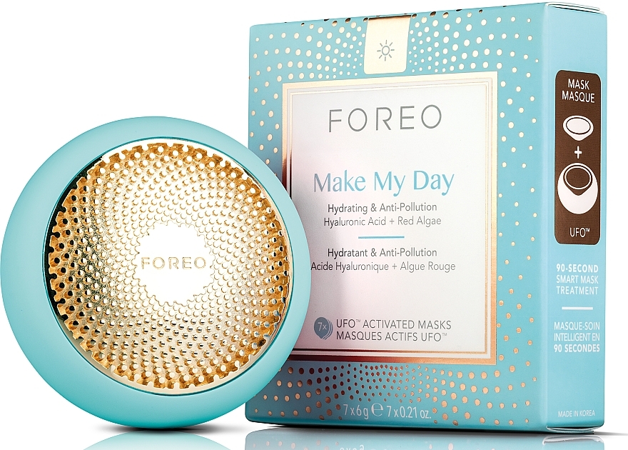 PRZECENA! Oczyszczająco-nawilżająca maseczka do twarzy - Foreo Ufo Make My Day Mask * — Zdjęcie N4