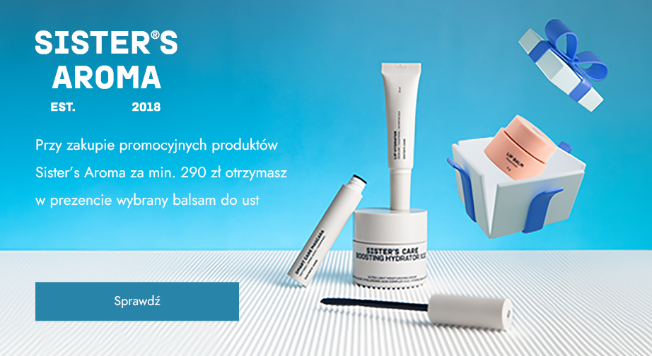 Przy zakupie promocyjnych produktów Sister's Aroma za min. 290 zł otrzymasz w prezencie wybrany balsam do ust.