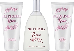 Instituto Espanol Aire de Sevilla Rosas - Zestaw (edt/150ml + b/cr/150ml + sh/gel/150ml) — Zdjęcie N2