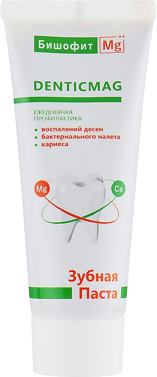 Naturalna pasta do zębów z magnezem i ekstraktem z kory dębu, bez fluoru - Biszofit Mg++ DenticMag — Zdjęcie N2