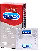 Ultracienkie prezerwatywy, 10 szt. - Durex Feel Ultra Thin — Zdjęcie N2