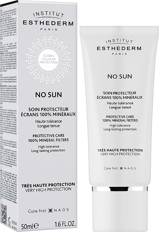 Mineralny krem ochronny do twarzy - Institut Esthederm No Sun 100% Mineral Screen Protective Care — Zdjęcie N2