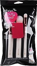 Zestaw pędzli do makijażu №10, №22, №21, różowa gąbka - UBU Face On Complexion Tool Kit — Zdjęcie N1