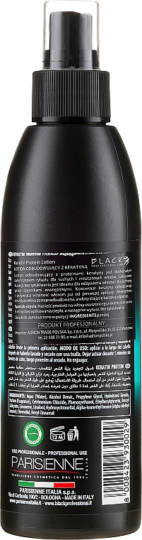 Regenerujący lotion do włosów zniszczonych z keratyną - Black Professional Line Keratin Protein Restructuring Lotion — Zdjęcie N2