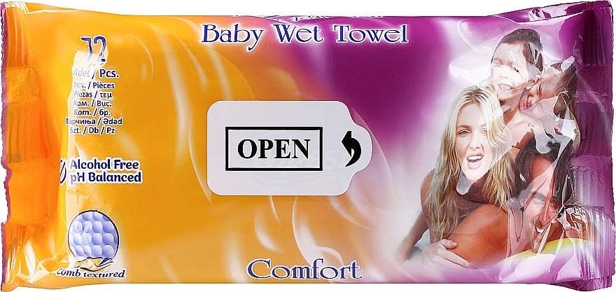 Chusteczki dla niemowląt Comfort, 72 szt. - Wipest Safe & Healthy Wet Towel — Zdjęcie N1