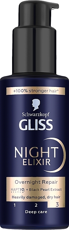 Eliksir do włosów mocno zniszczonych - Gliss Hair Repair Night Elixir Overnight Repair — Zdjęcie N1