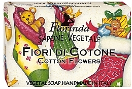 Mydło roślinne - Florinda Special Christmas Cotton Flowers Vegetal Soap Bar — Zdjęcie N1