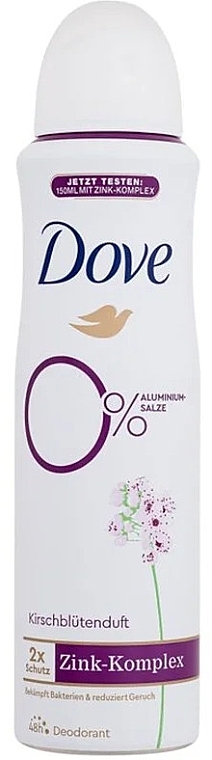 Dezodorant w sprayu Kwiat Wiśni, niezawierający aluminium - Dove 0% Alu Cherry Blossom Deodorant Spray — Zdjęcie N1