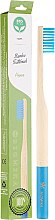 Miękka bambusowa szczoteczka do zębów, niebieska - Biomika Natural Bamboo Toothbrush — фото N1