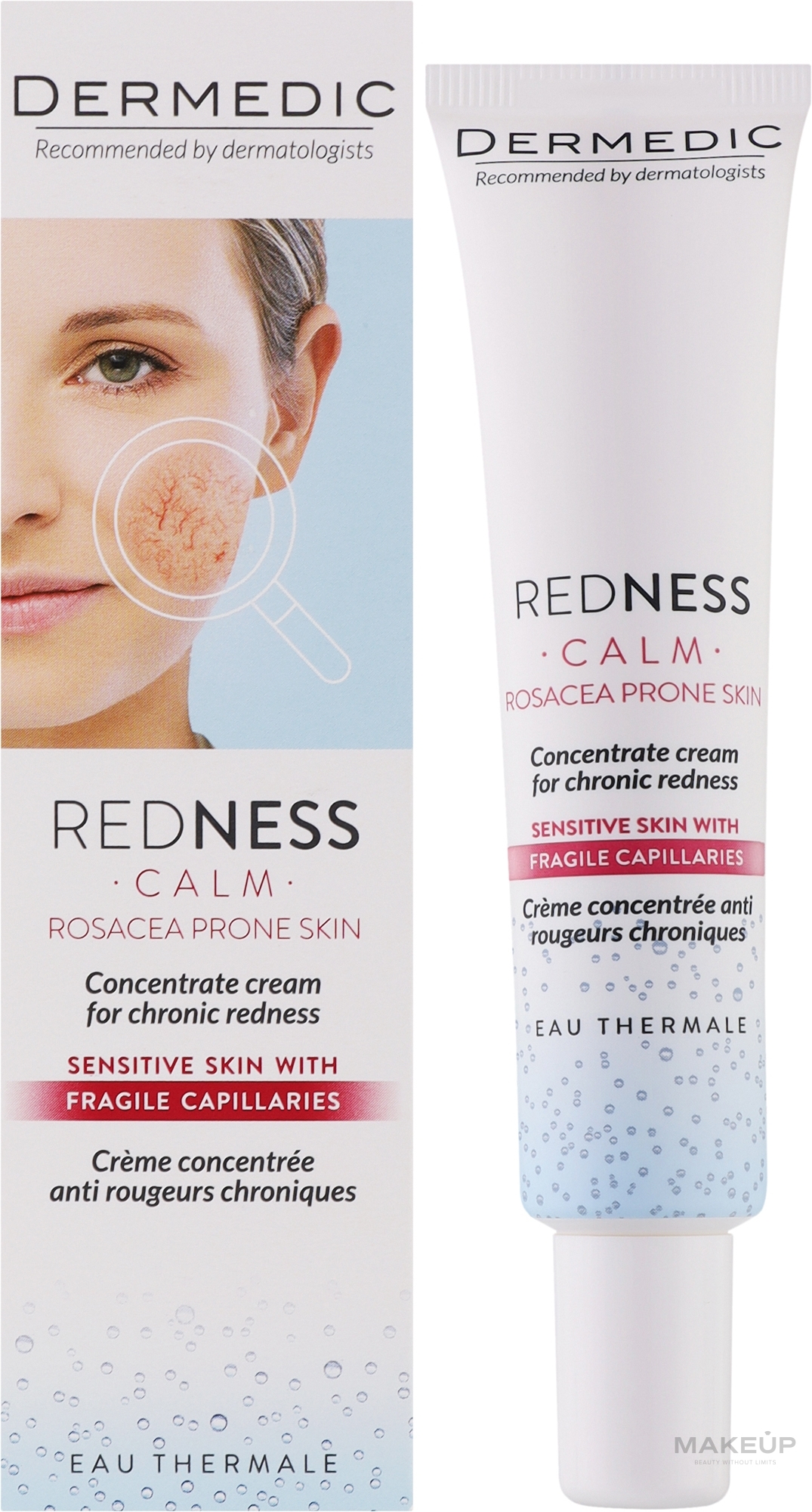 Krem-koncentrat do skóry z trądzikiem różowatym - Dermedic Redness Calm Concentrate Cream For Chronic Redness — Zdjęcie 40 ml