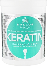 Kallos Cosmetics Keratin Hair Mask - Keratynowa maska do włosów z proteinami mleka i keratyny do włosów suchych i łamiących się — Zdjęcie N4
