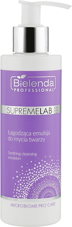Łagodząca emulsja do mycia twarzy - Bielenda Professional SupremeLab Microbiome Pro Care Soothing Cleansing Emulsion — Zdjęcie N1
