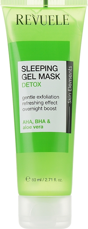 Żelowa maska ​​na noc Detox - Revuele Sleeping Gel Mask Detox — Zdjęcie N1