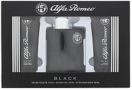 Alfa Romeo Black - Zestaw (edt/125ml + sh/gel/100ml + ash/balm/100ml) — Zdjęcie N1