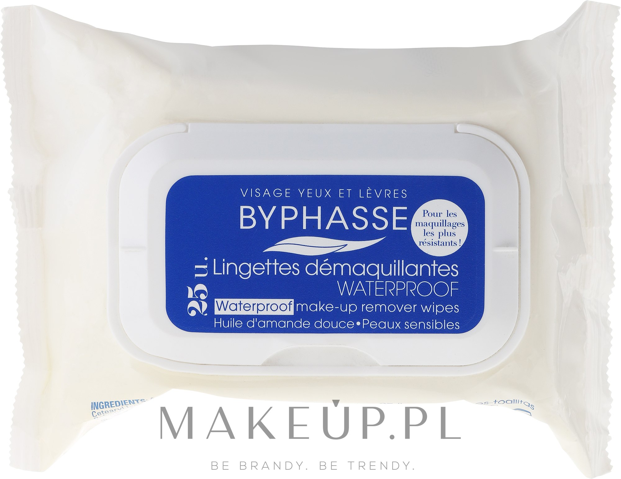 Chusteczki do demakijażu - Byphasse Make-up Remover Waterproof Sensitive Skin Wipes — Zdjęcie 25 szt.