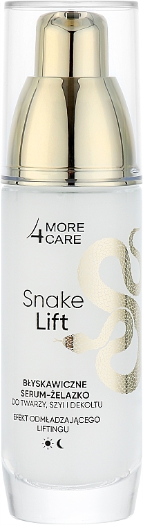 Błyskawiczne serum-żelazko do twarzy, szyi i dekoltu - More4Care Snake Lift Instant Serum — Zdjęcie N1