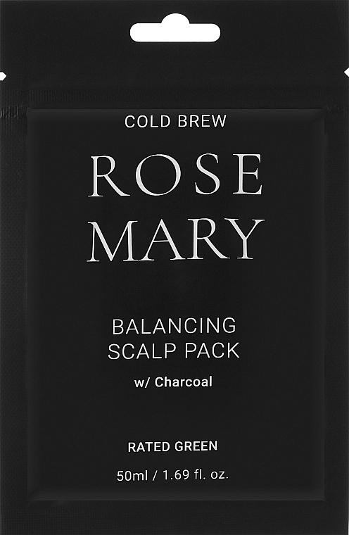 Rewitalizująca maska ​​do skóry głowy z węglem - Rated Green Cold Brew Rosemary Balancing Scalp Pack — Zdjęcie N1