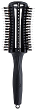 Szczotka do modelowania włosów, rozmiar L, czarna - Olivia Garden Finger Brush Round Black Large — Zdjęcie N1