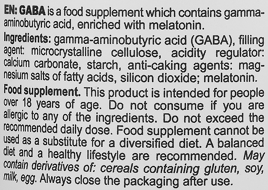 Dodatek do żywności Gaba - SFD Nutrition Gaba — Zdjęcie N3