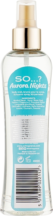 Spray do ciała - So…? Aurora Nights Body Mist — Zdjęcie N1