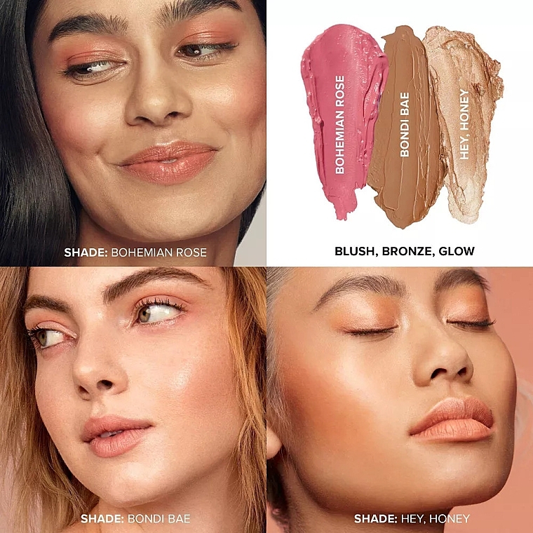 Zestaw - Nudestix Mini Roses & Honey Blush Kit (blush/3x1.8g) — Zdjęcie N6