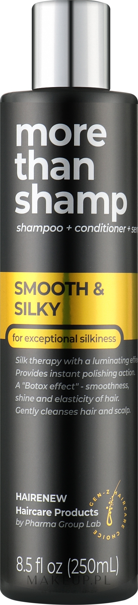 Laminujący szampon do włosów z jedwabiem - Hairenew Smooth & Silky Shampoo — Zdjęcie 250 ml