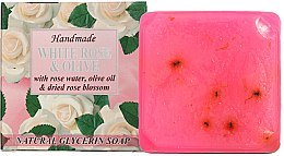 Kup Naturalne mydło glicerynowe, Biała róża i oliwa - Aroma Essence Natural Glycerin Soap "White Rose & Olive"