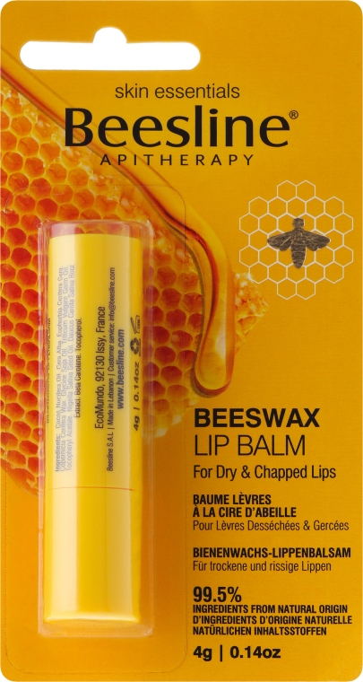 Balsam z woskiem pszczelim do ust - Beesline Beeswax Lip Balm For Dry & Chapped Lips — Zdjęcie N1