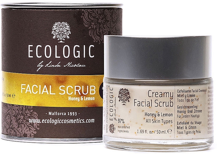 Kremowy peeling do twarzy Miód i cytryna - Ecologic Cosmetics Creamy Facial Scrub — Zdjęcie N1