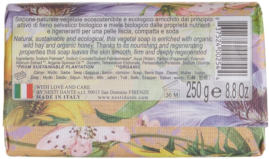Mydło Olej arganowy i dzikie siano - Nesti Dante Bio Natura Argan Oil & Wild Hay Soap — Zdjęcie N2