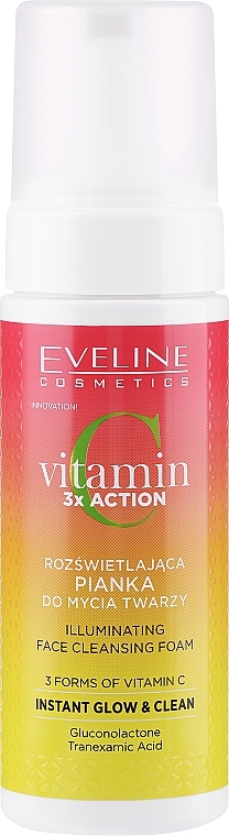 Oczyszczająca pianka do twarzy - Eveline Cosmetics Vitamin C 3x Action Illuminating Face Cleansing Foam — Zdjęcie N1