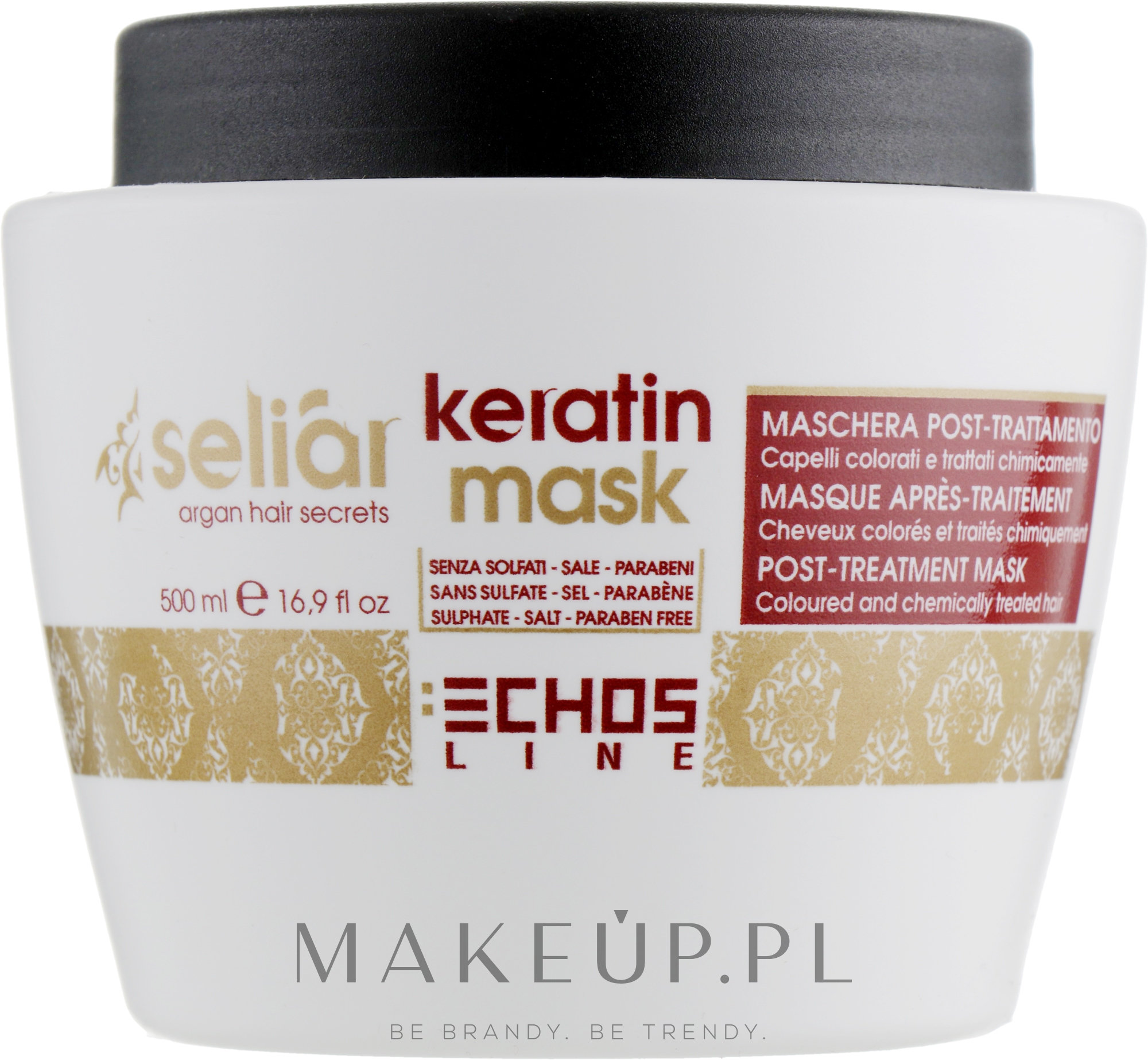 Maska keratynowa do włosów - Echosline Seliar Keratin Mask — Zdjęcie 500 ml