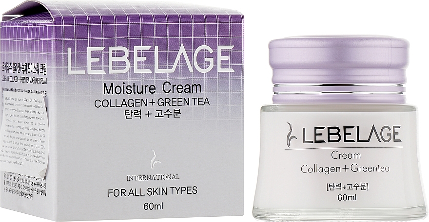 Krem nawilżająco-odżywczy z kolagenem i zieloną herbatą - Lebelage Collagen+Green Tea Moisture Cream — Zdjęcie N2