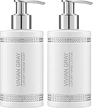 Zestaw - Vivian Gray White Crystals Set (cr/soap 250 ml + h/lot 250 ml) — Zdjęcie N2