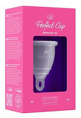 Kubeczek menstruacyjny, przezroczysty, rozmiar M - Perfect Cup  — Zdjęcie N1