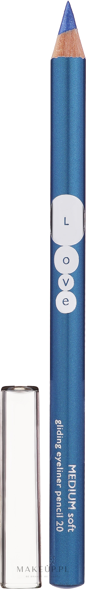 Konturówka do oczu - Kallos Cosmetics Love Gliding Eyeliner Pencil Medium Soft  — Zdjęcie 20 - Blue