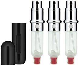 Zestaw napełnialnych flakonów na perfumy - Travalo Classic HD Black Set (atomiser/3x5ml + case) — Zdjęcie N2