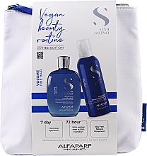 Zestaw - Alfaparf Semi Di Lino Volume (shampoo/250ml + cond/200ml + bag) — Zdjęcie N1