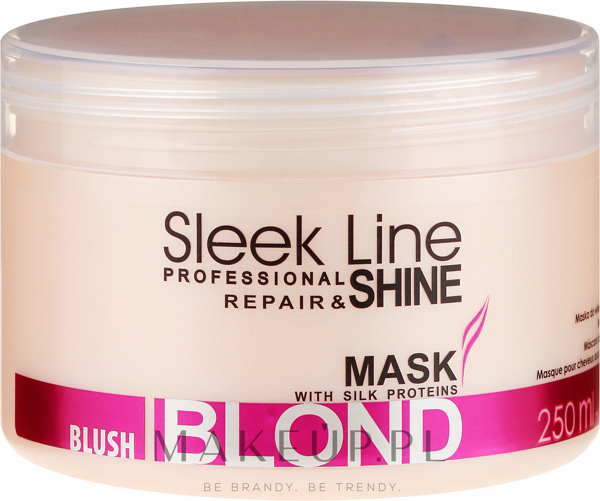 Maska do włosów blond nadająca różowy odcień - Stapiz Sleek Line Blush Blond Mask — Zdjęcie 250 ml