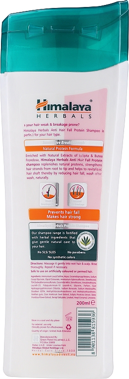 Proteinowy szampon zapobiegający wypadaniu włosów - Himalaya Herbals Anti-Hair Fall Protein Shampoo — Zdjęcie N2