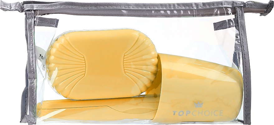 Zestaw toaletowy 41372, żółty, szara kosmetyczka - Top Choice Set (accessory/4pcs) — Zdjęcie N1