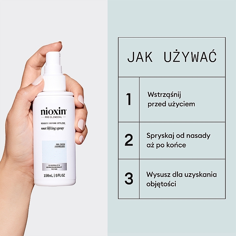 Spray liftingujący do włosów - Nioxin Pro Clinical Density Defend Root Lifting Spray — Zdjęcie N4