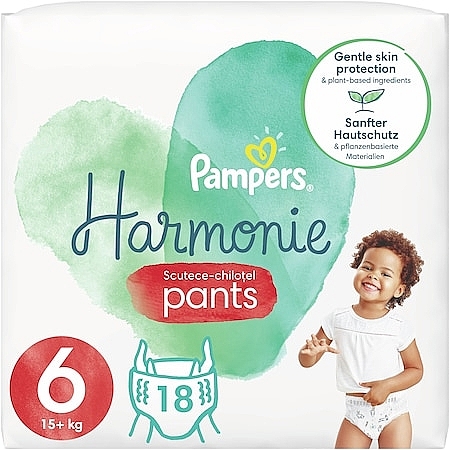 Pieluchomajtki Harmonie Nappy Pants rozmiar 6 (15 + kg), 18 szt. - Pampers — Zdjęcie N1