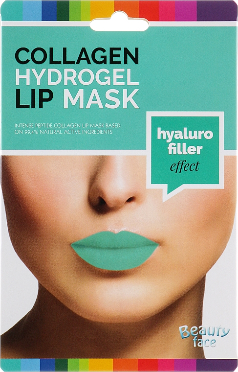 Hydrożelowa maska ​​kolagenowa do ust - Beauty Face Collagen Hydrogel Lip Mask Hyaluro Filler — Zdjęcie N1