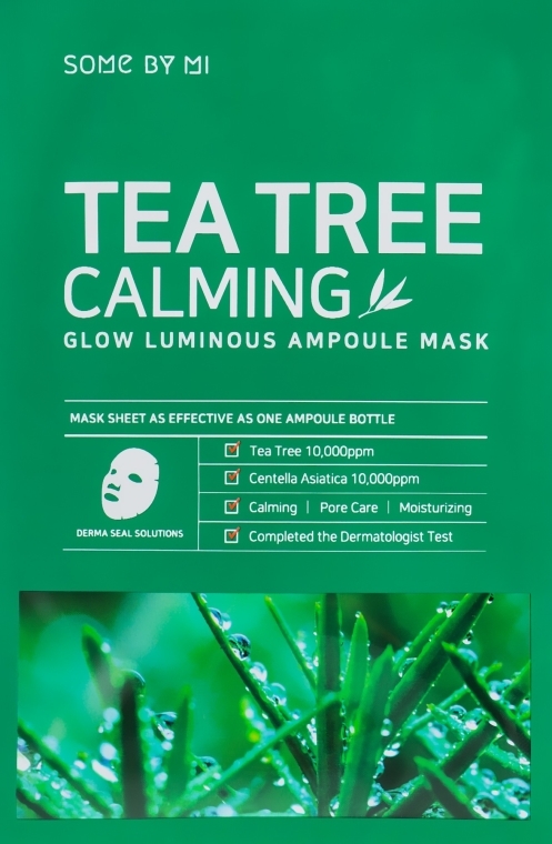 Kojąca maska w płachcie do twarzy Drzewo herbaciane - Some By Mi Tea Tree Calming Glow Luminous Ampoule Mask