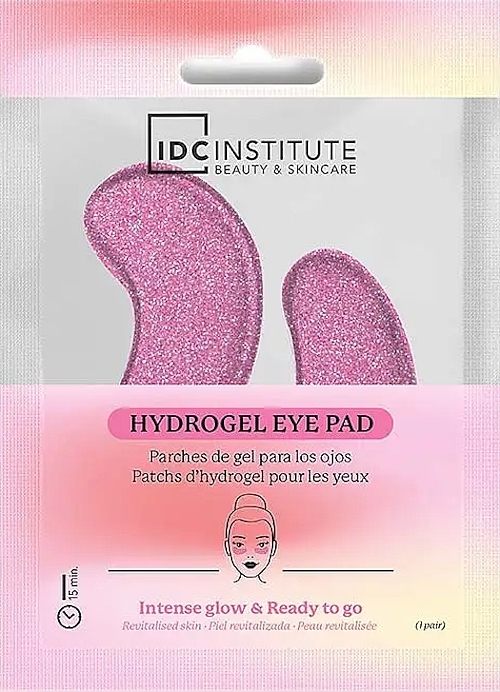 Hydrożelowe płatki pod oczy z brokatem - IDC Institute Glitter Hydrogel Eye Pad Pink  — Zdjęcie N1