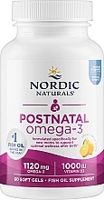 Suplement diety dla młodych mam, Omega 3 - Nordic Naturals Postnatal Omega-3 Lemon Flavor — Zdjęcie N1