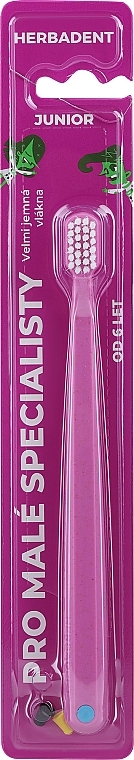 Szczoteczka do zębów, ultra miękka, różowa - Herbadent Original Junior Toothbrush — Zdjęcie N1