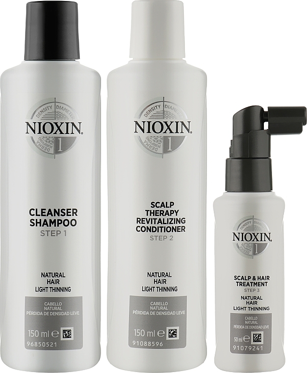 Zestaw - Nioxin Hair System 1 Kit (shm/150ml + cond/150ml + mask/50ml) — Zdjęcie N2